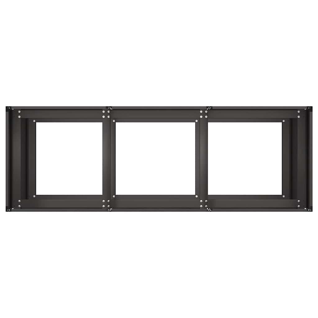 vidaXL Jardinier negru 120x40x80 cm Oțel laminat la rece