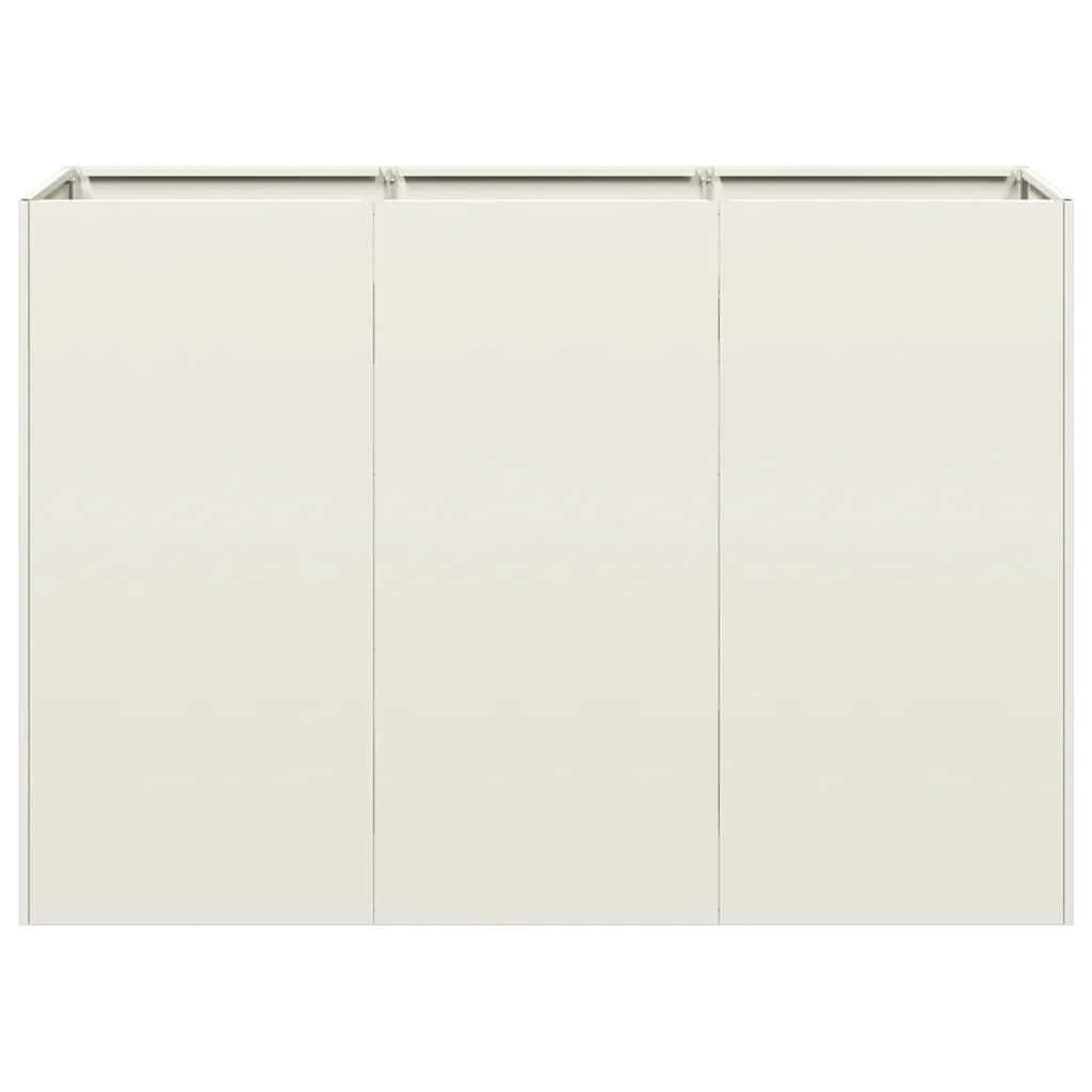 vidaXL Jardinier alb 120x40x80 cm Oțel laminat la rece vidaXL Jardinier alb 120x40x80 cm Oțel laminat la rece