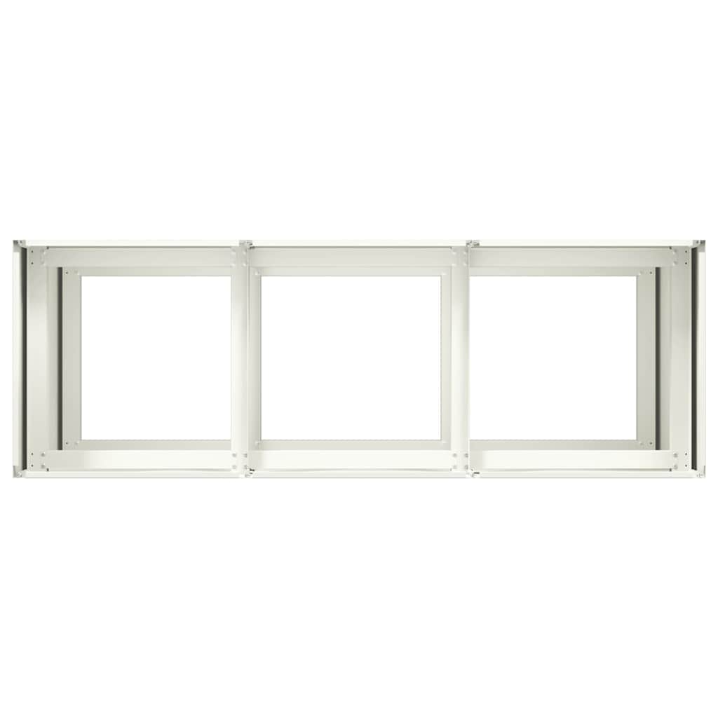vidaXL Jardinier alb 120x40x80 cm Oțel laminat la rece vidaXL Jardinier alb 120x40x80 cm Oțel laminat la rece