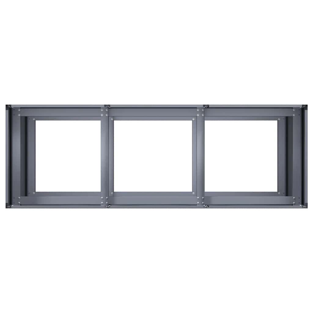 vidaXL Jardinieră Antracit 120x40x80 cm Oțel laminat la rece vidaXL Jardinieră Antracit 120x40x80 cm Oțel laminat la rece