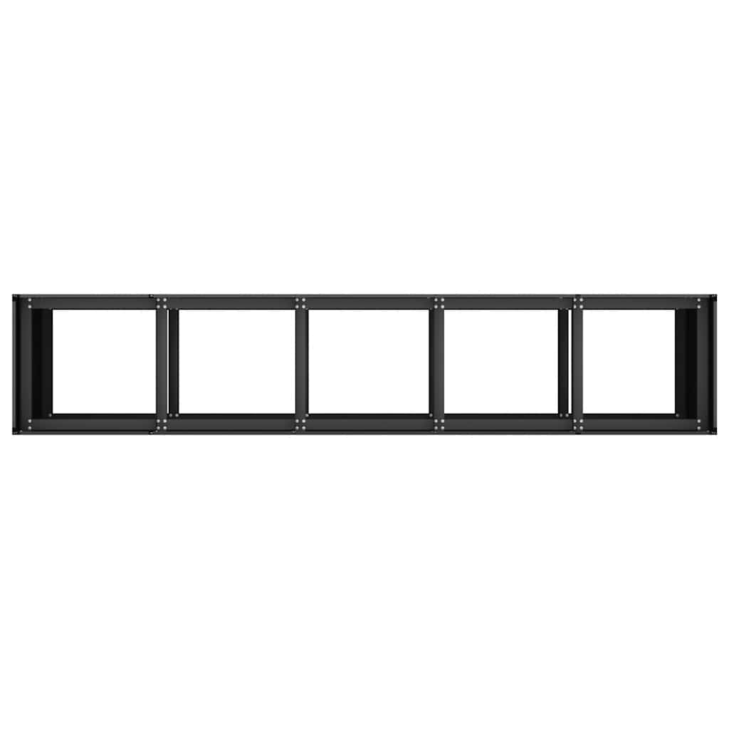 vidaXL Jardinier negru 200x40x80 cm Oțel laminat la rece