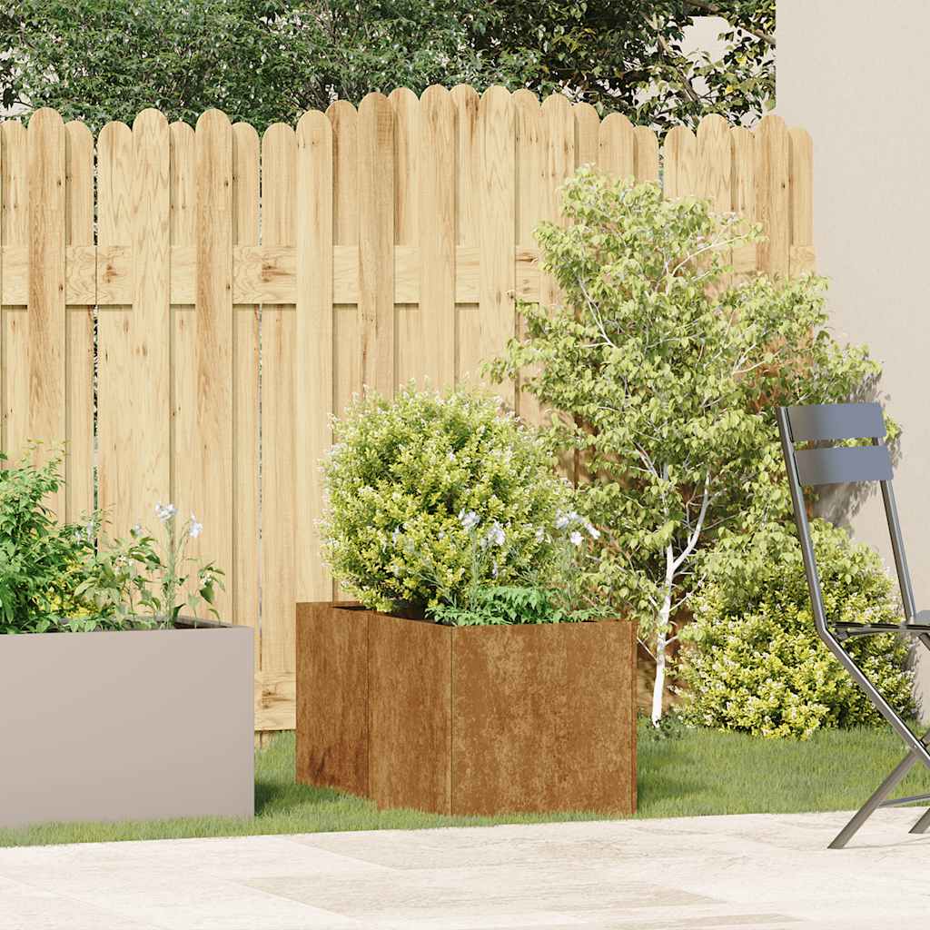 vidaXL Jardinieră Rusty 40x80x40 cm Oțel pentru intemperii