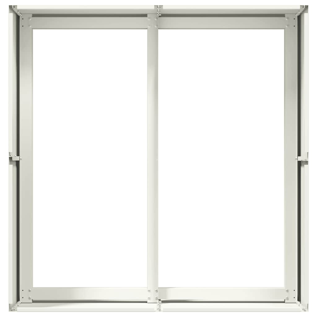 vidaXL Jardinieră alb 80x80x40 cm Oțel laminat la rece vidaXL Jardinieră alb 80x80x40 cm Oțel laminat la rece