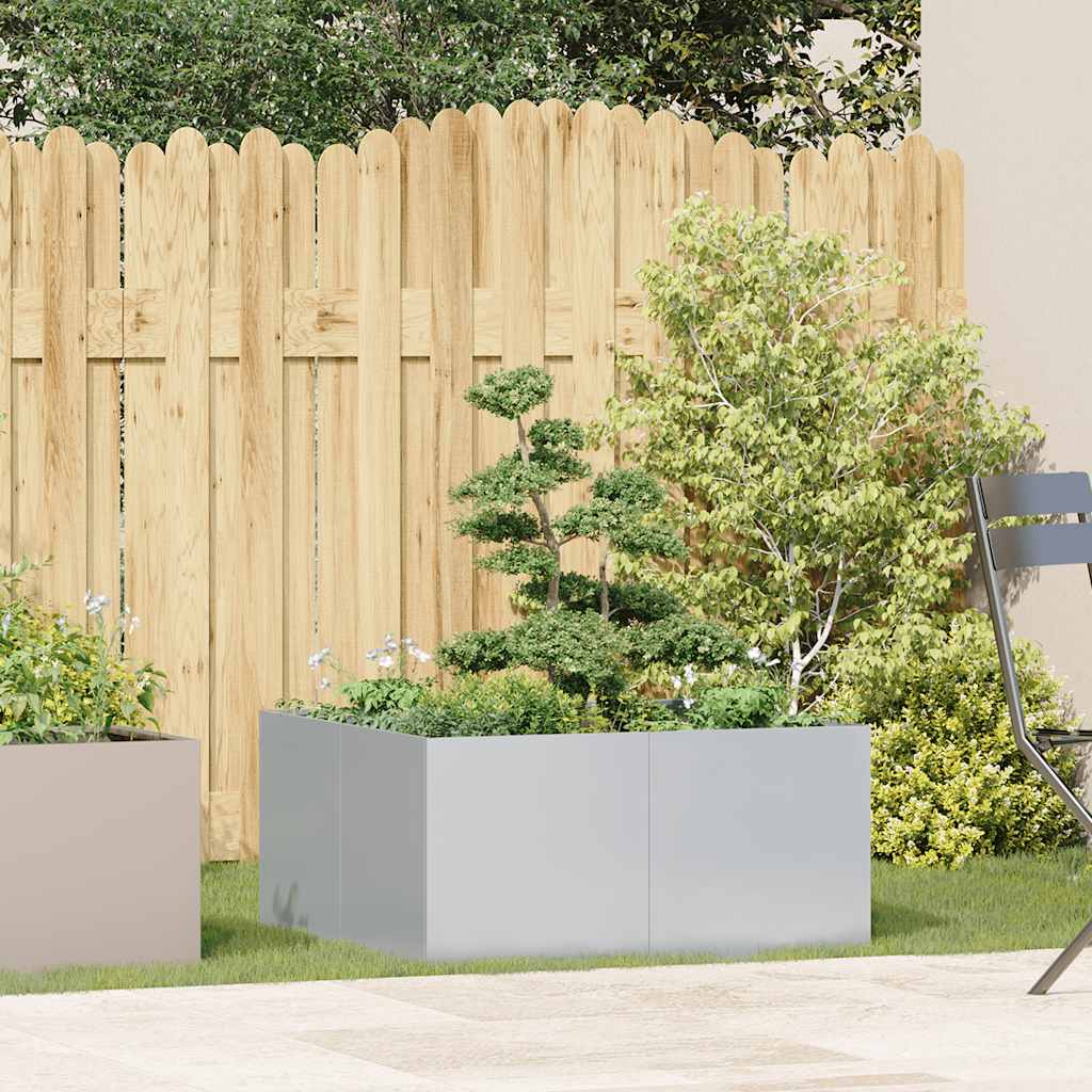 vidaXL Jardinieră 80x80x40 cm oțel galvanizat vidaXL Jardinieră 80x80x40 cm oțel galvanizat