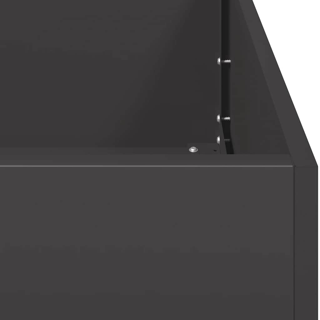 vidaXL Jardinier negru 120x80x40 cm Oțel