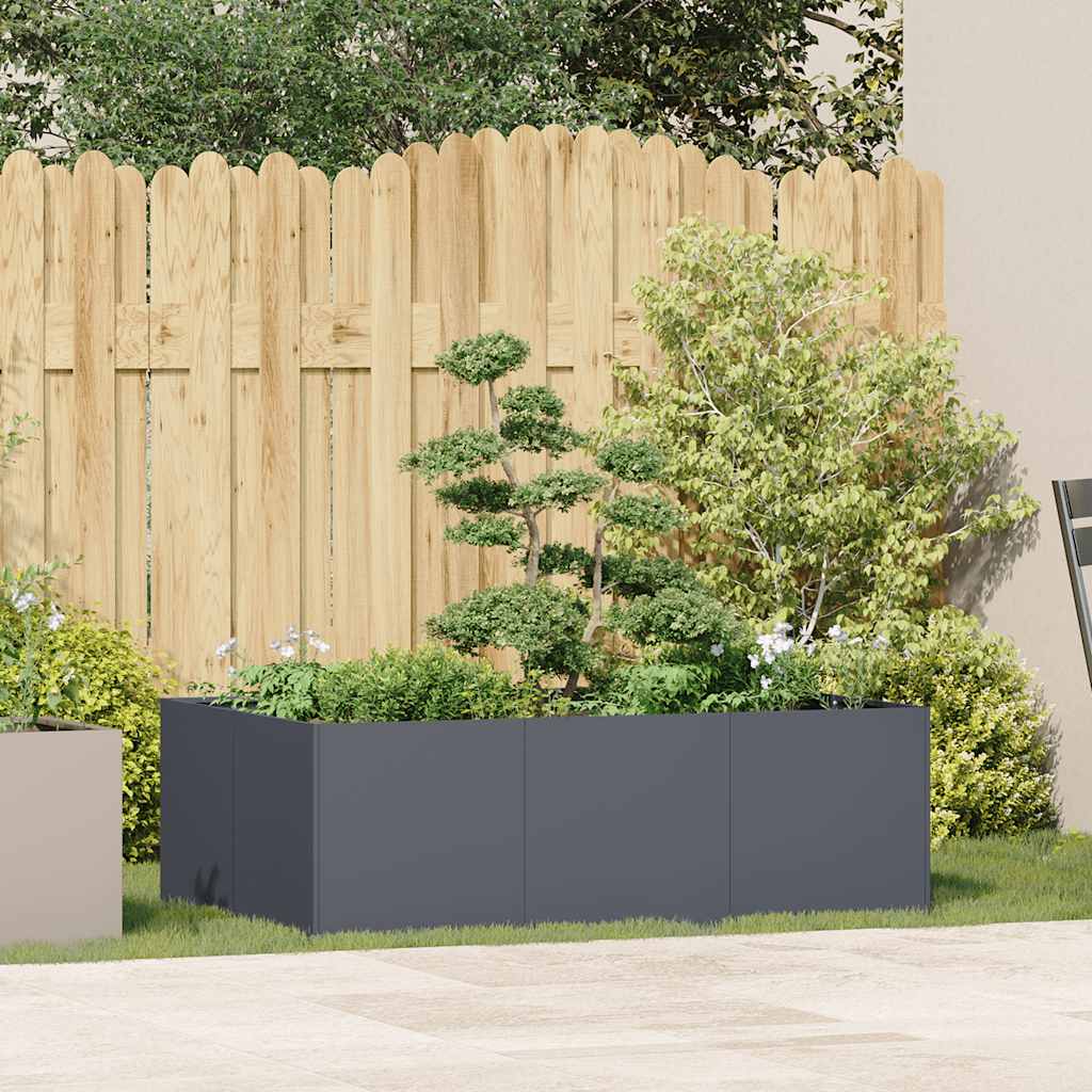 vidaXL Jardinieră Antracit 120x80x40 cm Oțel vidaXL Jardinieră Antracit 120x80x40 cm Oțel