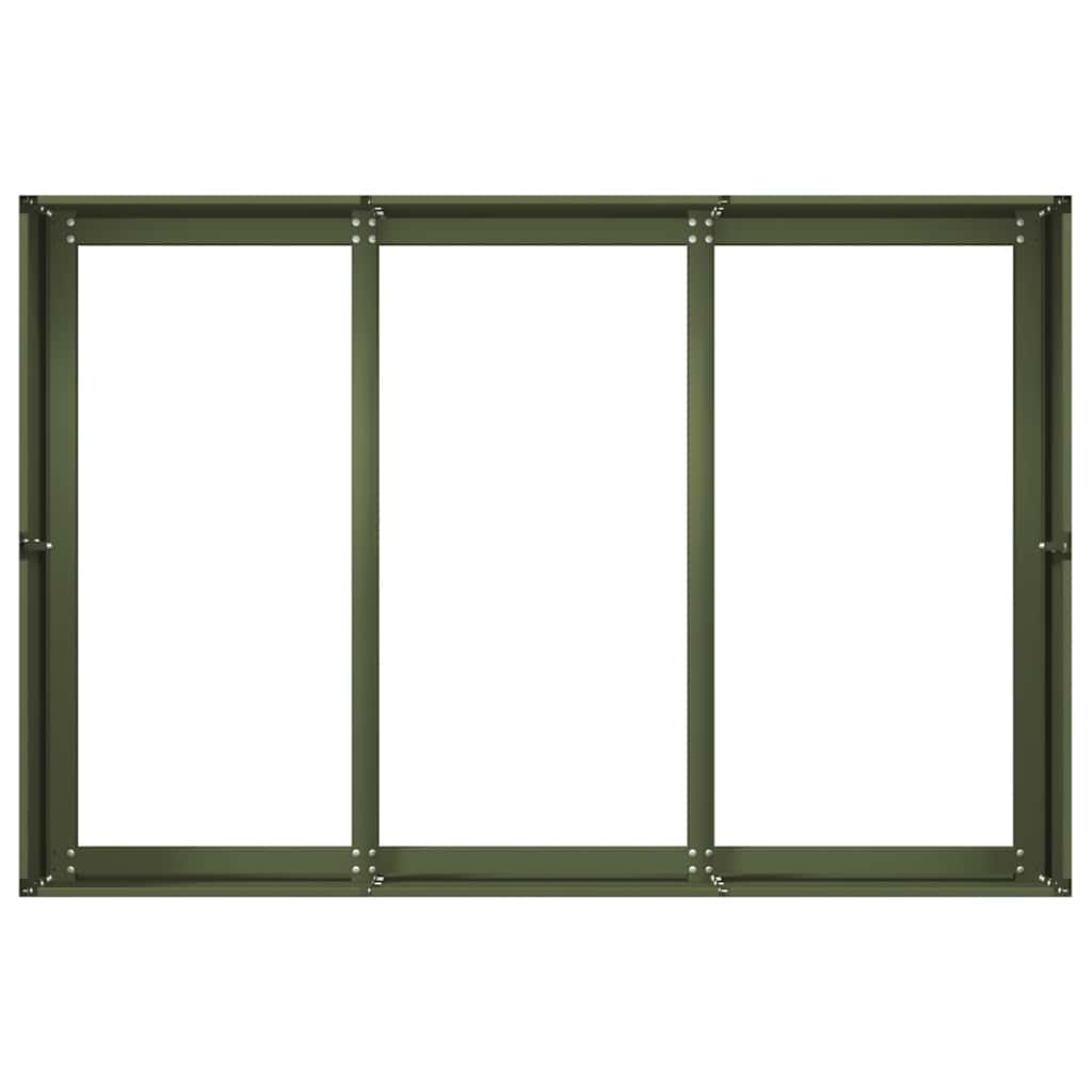 vidaXL Jardinieră verde măsline 120x80x40 cm oțel vidaXL Jardinieră verde măsline 120x80x40 cm oțel