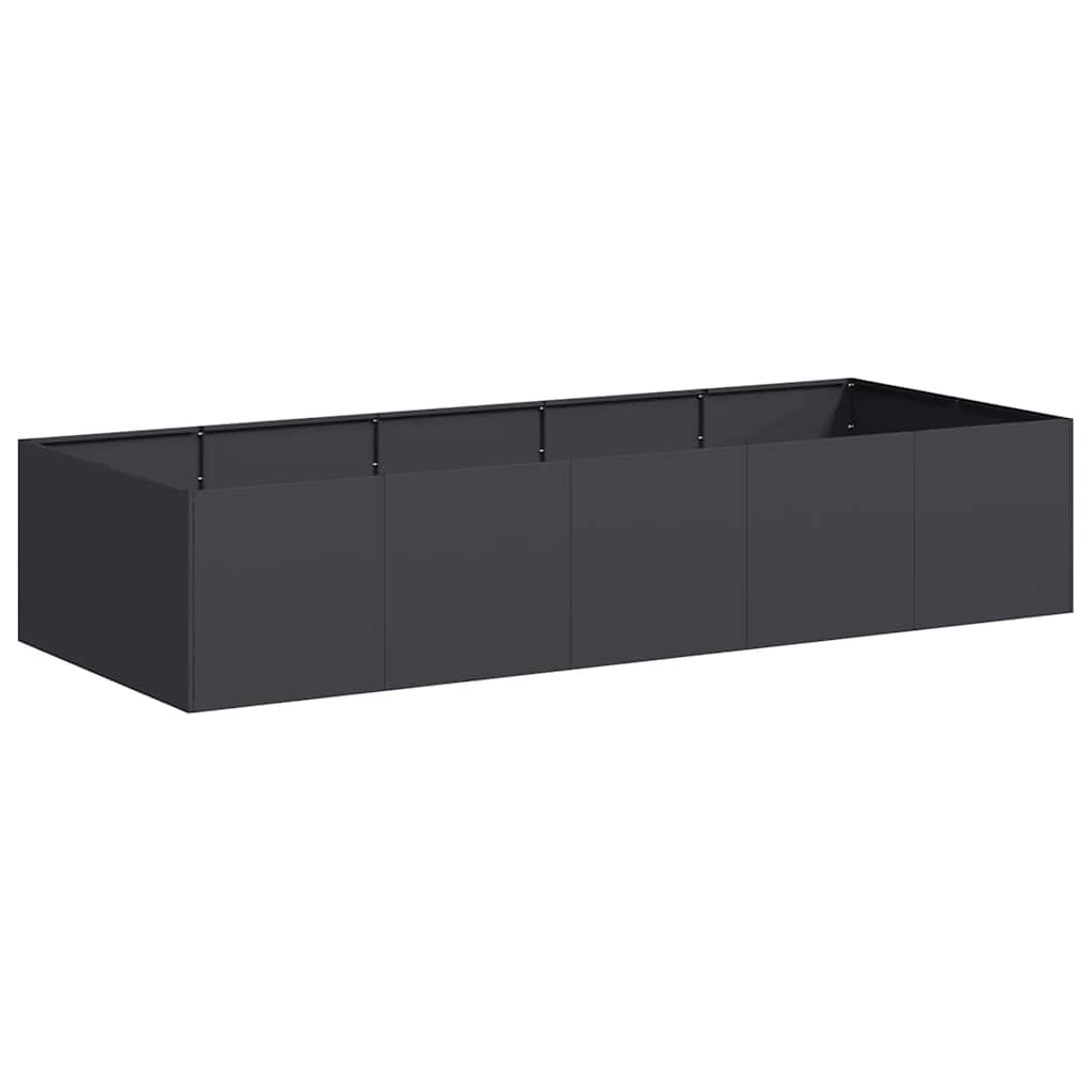 vidaXL Jardinieră, negru, 200x80x40 cm, oțel vidaXL Jardinieră, negru, 200x80x40 cm, oțel