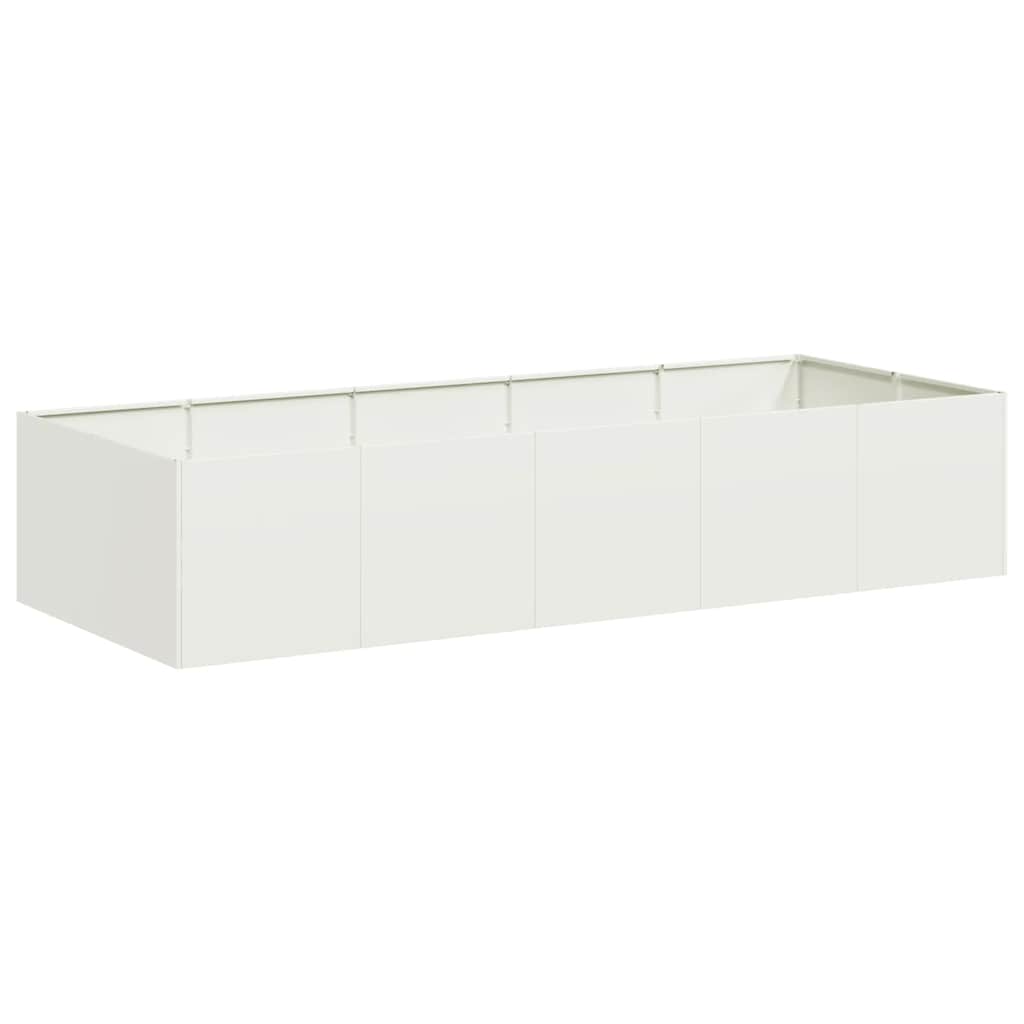 vidaXL Jardinieră alb 200x80x40 cm oțel vidaXL Jardinieră alb 200x80x40 cm oțel