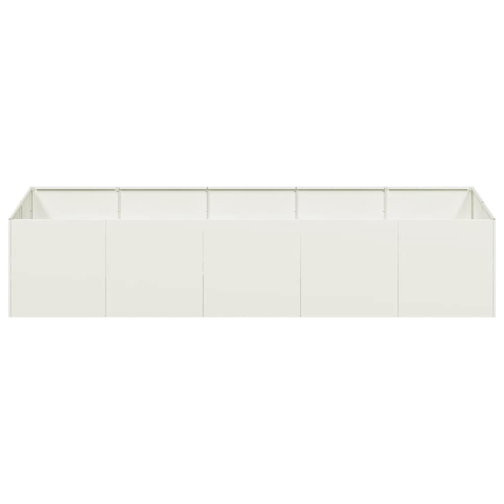 vidaXL Jardinieră alb 200x80x40 cm oțel vidaXL Jardinieră alb 200x80x40 cm oțel