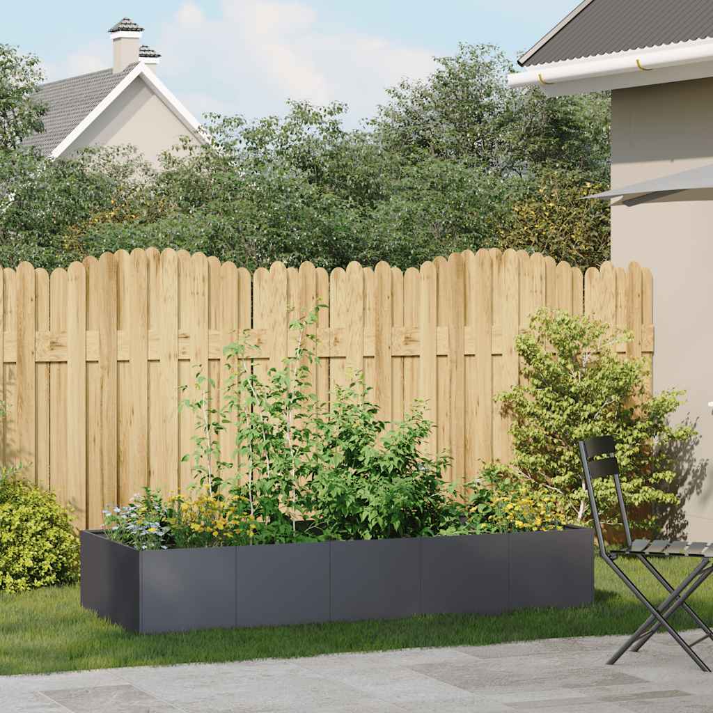 vidaXL Jardinieră Antracit 200x80x40 cm Oțel vidaXL Jardinieră Antracit 200x80x40 cm Oțel