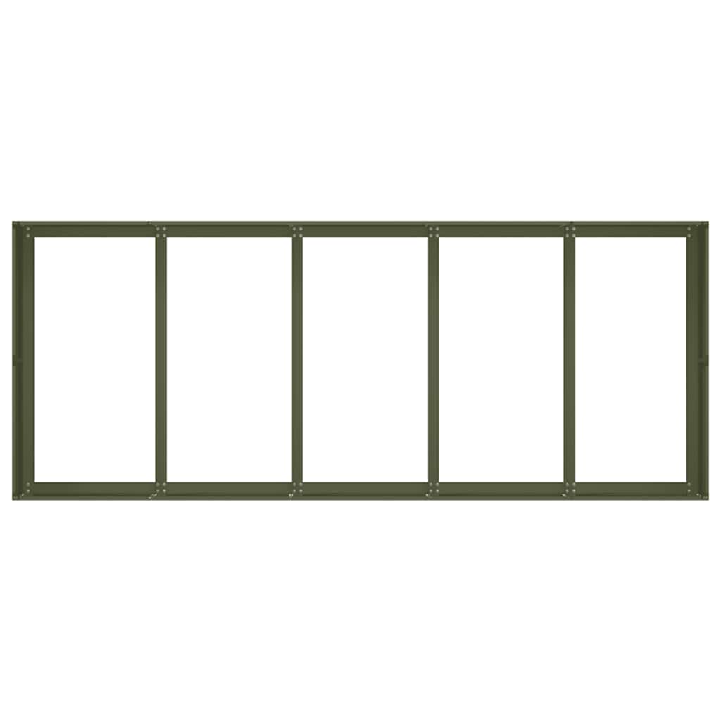 vidaXL Jardinieră, verde măsliniu, 200x80x40 cm, oțel