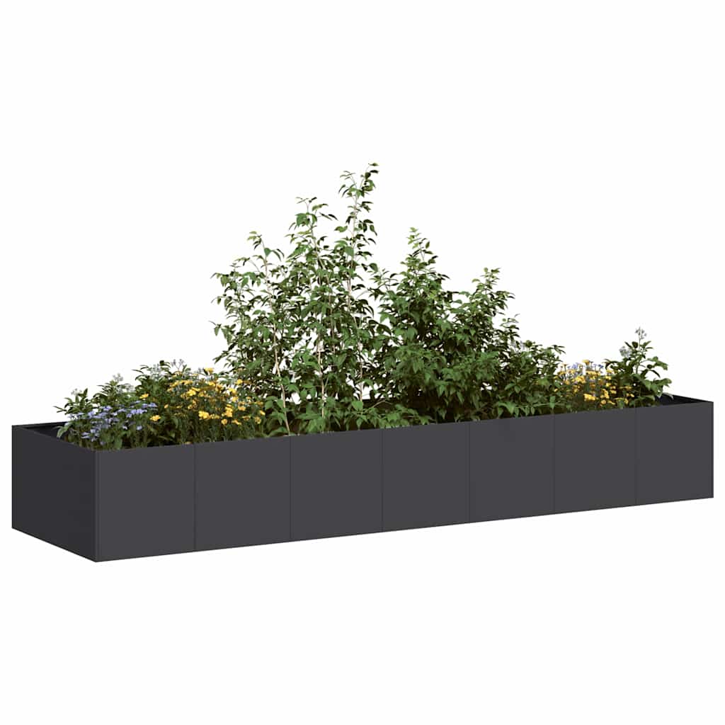 vidaXL Jardinieră Negru 280x80x40 cm Oțel vidaXL Jardinieră Negru 280x80x40 cm Oțel