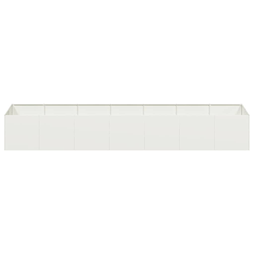 vidaXL Jardinieră alb 280x80x40 cm oțel vidaXL Jardinieră alb 280x80x40 cm oțel