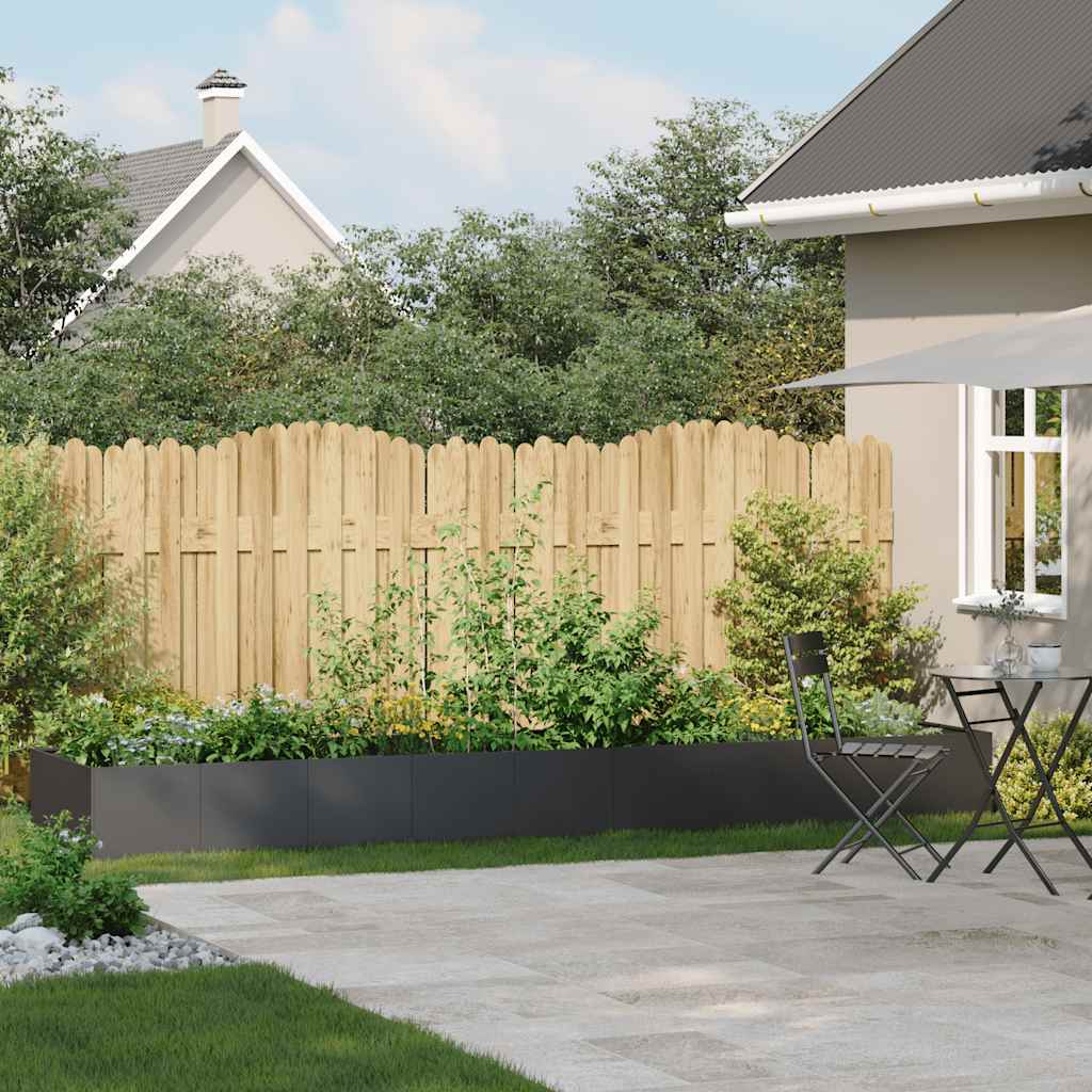 vidaXL Jardinieră, negru, 360x80x40 cm, oțel vidaXL Jardinieră, negru, 360x80x40 cm, oțel