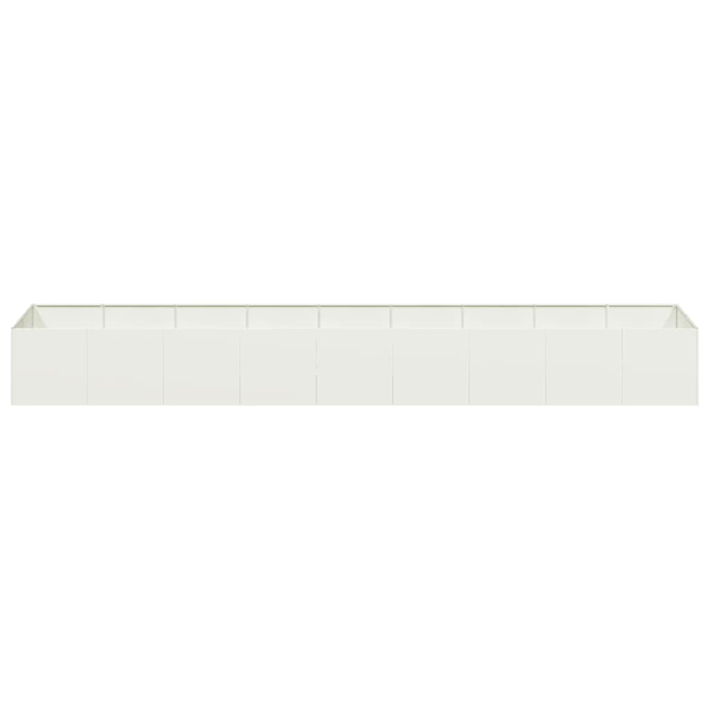 vidaXL Jardinieră alb 360x80x40 cm oțel vidaXL Jardinieră alb 360x80x40 cm oțel