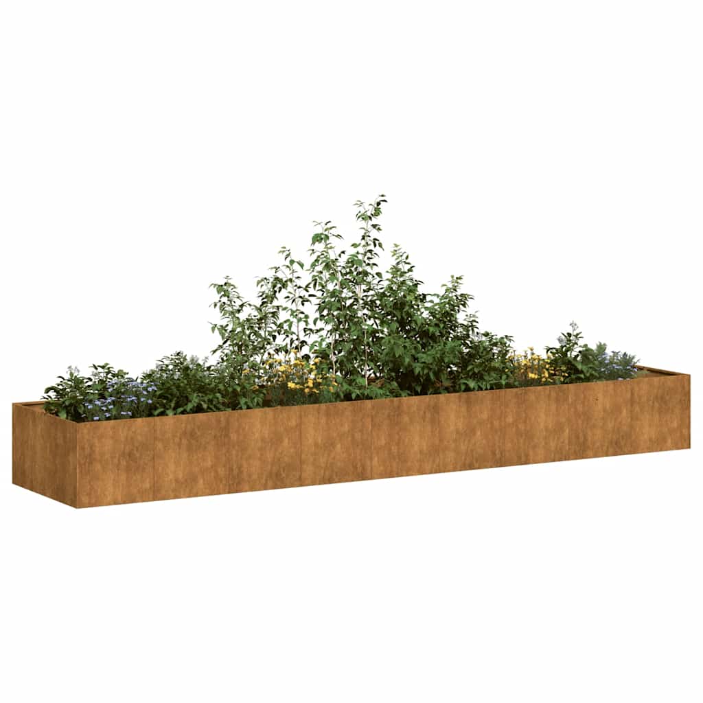 vidaXL Jardinieră Rusty 360x80x40 cm Oțel rezistent la intemperii vidaXL Jardinieră Rusty 360x80x40 cm Oțel rezistent la intemperii