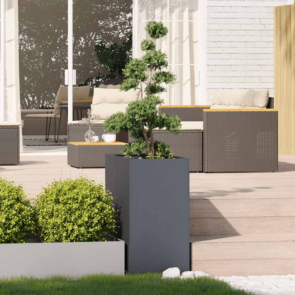 vidaXL Jardinieră Antracit 40x80x80 cm Oțel vidaXL Jardinieră Antracit 40x80x80 cm Oțel