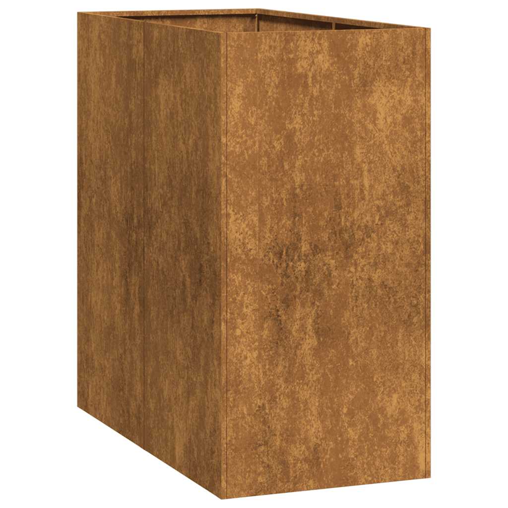 vidaXL Jardinieră Rusty 40x80x80 cm Oțel pentru intemperii vidaXL Jardinieră Rusty 40x80x80 cm Oțel pentru intemperii