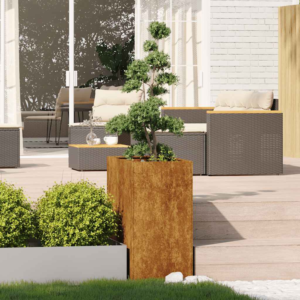 vidaXL Jardinieră Rusty 40x80x80 cm Oțel pentru intemperii vidaXL Jardinieră Rusty 40x80x80 cm Oțel pentru intemperii