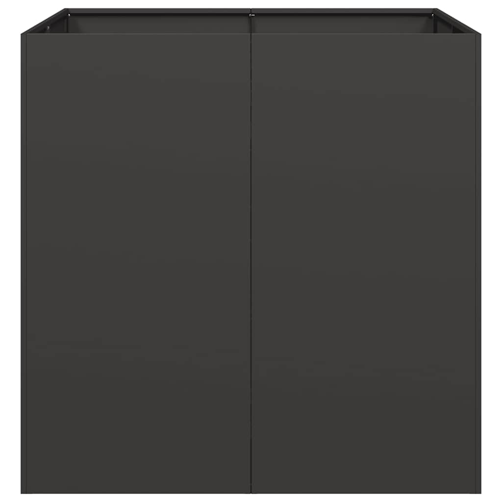 vidaXL Jardinieră, negru, 80x80x80 cm, oțel vidaXL Jardinieră, negru, 80x80x80 cm, oțel