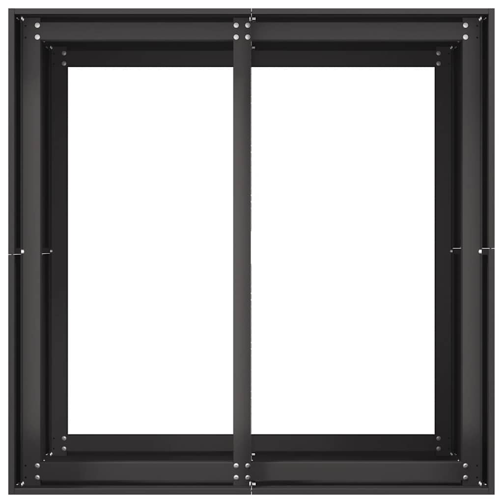 vidaXL Jardinieră, negru, 80x80x80 cm, oțel vidaXL Jardinieră, negru, 80x80x80 cm, oțel