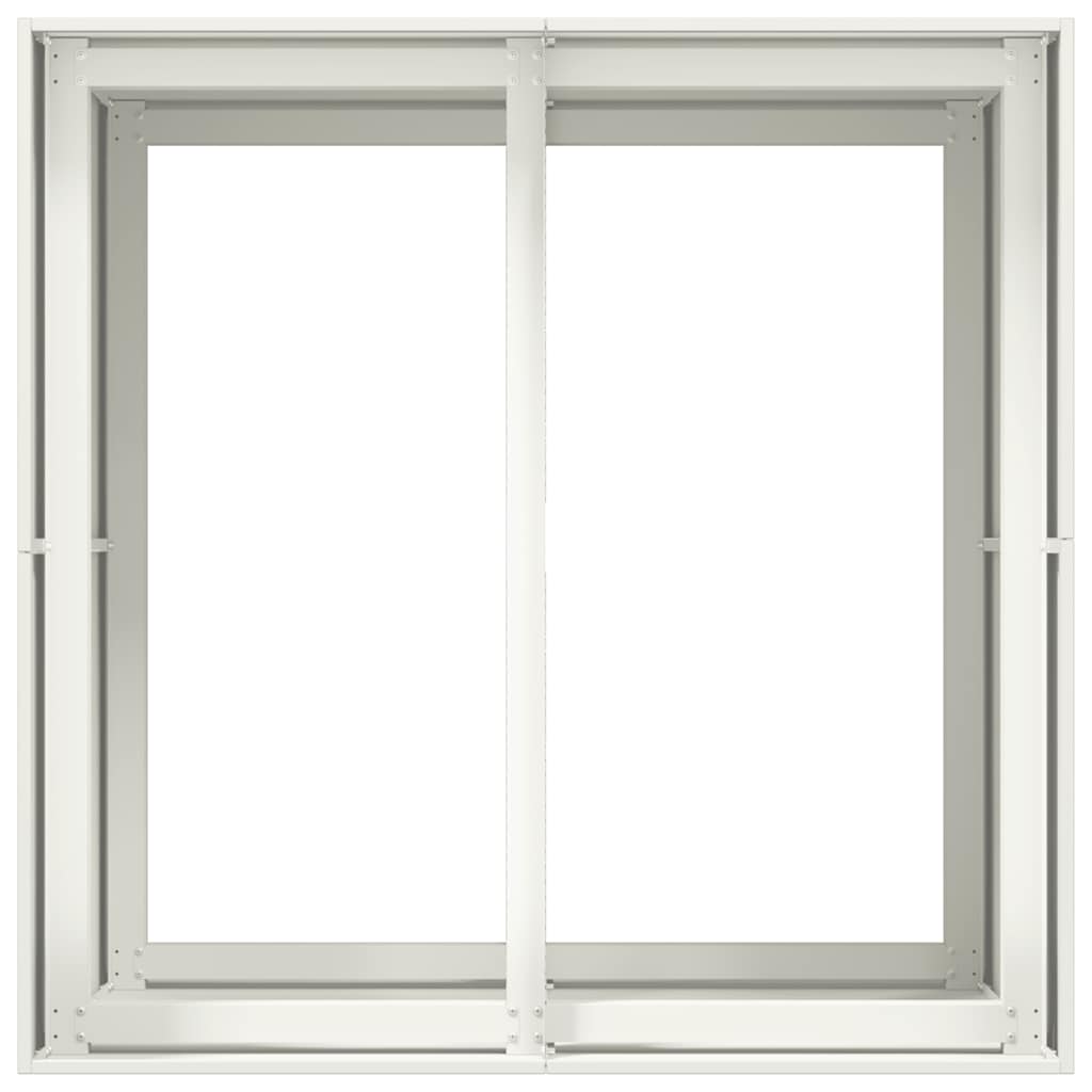 vidaXL Jardinieră alb 80x80x80 cm oțel vidaXL Jardinieră alb 80x80x80 cm oțel