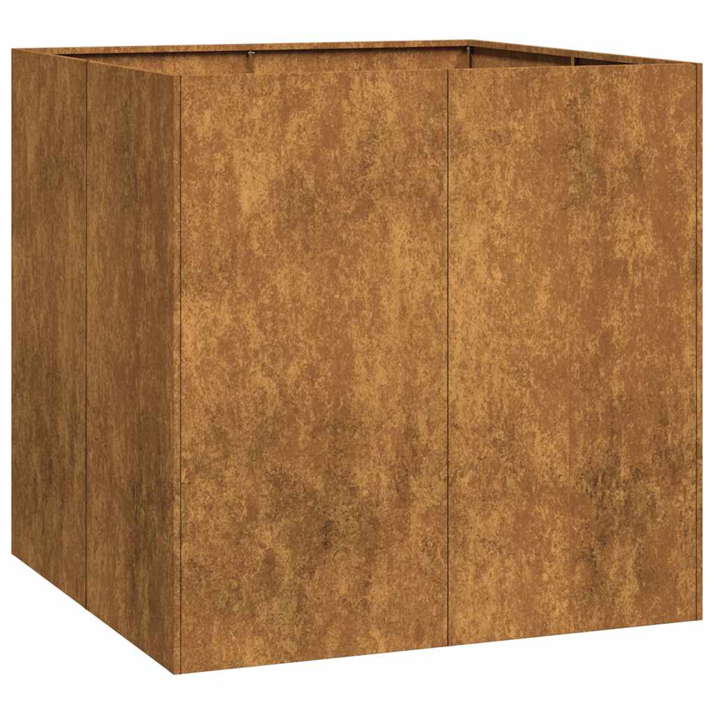 vidaXL Jardinieră Rusty 80x80x80 cm Oțel pentru intemperii vidaXL Jardinieră Rusty 80x80x80 cm Oțel pentru intemperii