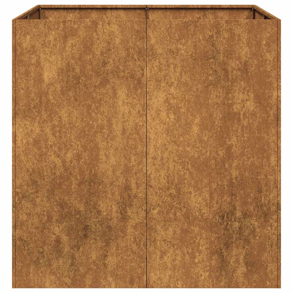 vidaXL Jardinieră Rusty 80x80x80 cm Oțel pentru intemperii vidaXL Jardinieră Rusty 80x80x80 cm Oțel pentru intemperii