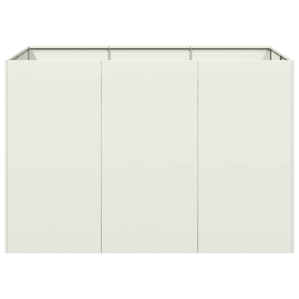 vidaXL Jardinieră, alb, 120x80x80 cm, oțel vidaXL Jardinieră, alb, 120x80x80 cm, oțel