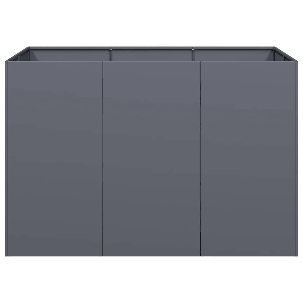 vidaXL Jardinieră, antracit, 120x80x80 cm, oțel vidaXL Jardinieră, antracit, 120x80x80 cm, oțel
