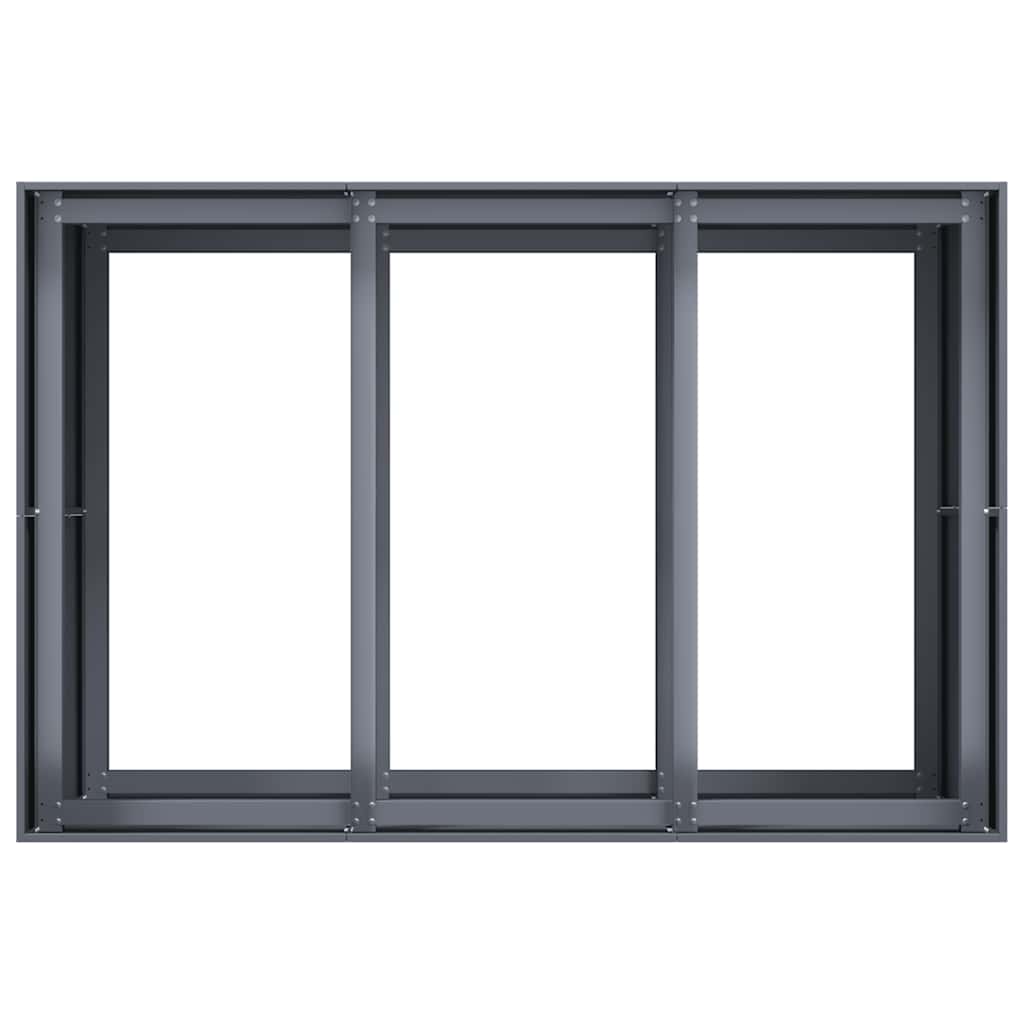 vidaXL Jardinieră, antracit, 120x80x80 cm, oțel vidaXL Jardinieră, antracit, 120x80x80 cm, oțel