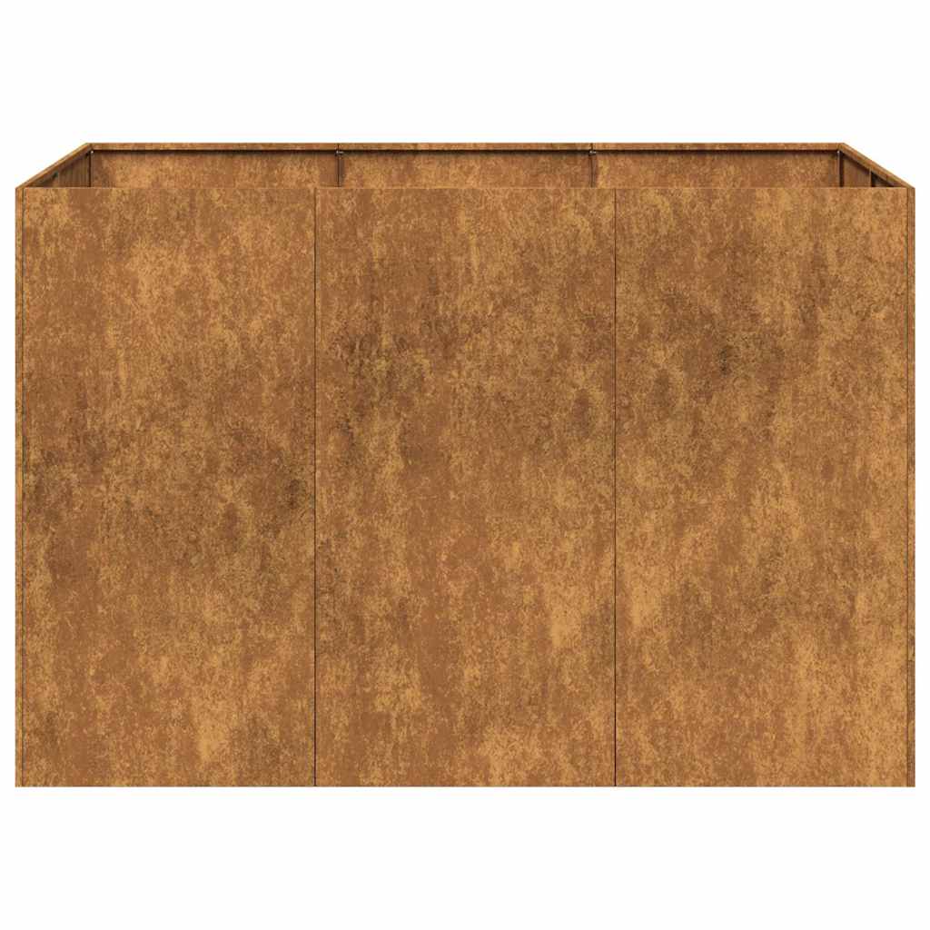 vidaXL Jardinieră Rusty 120x80x80 cm Oțel pentru intemperii vidaXL Jardinieră Rusty 120x80x80 cm Oțel pentru intemperii