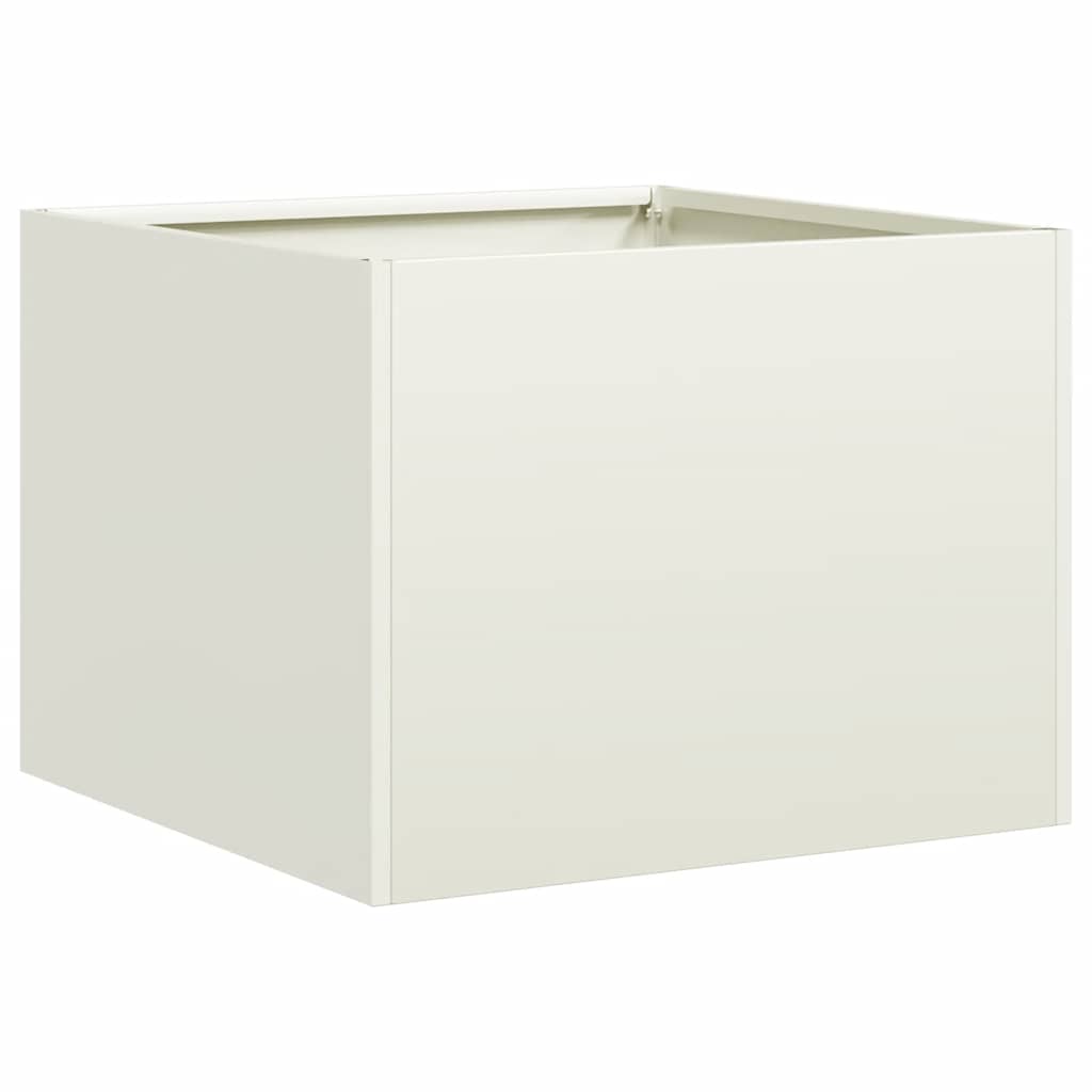 vidaXL Jardinieră alb 40x40x30 cm oțel vidaXL Jardinieră alb 40x40x30 cm oțel