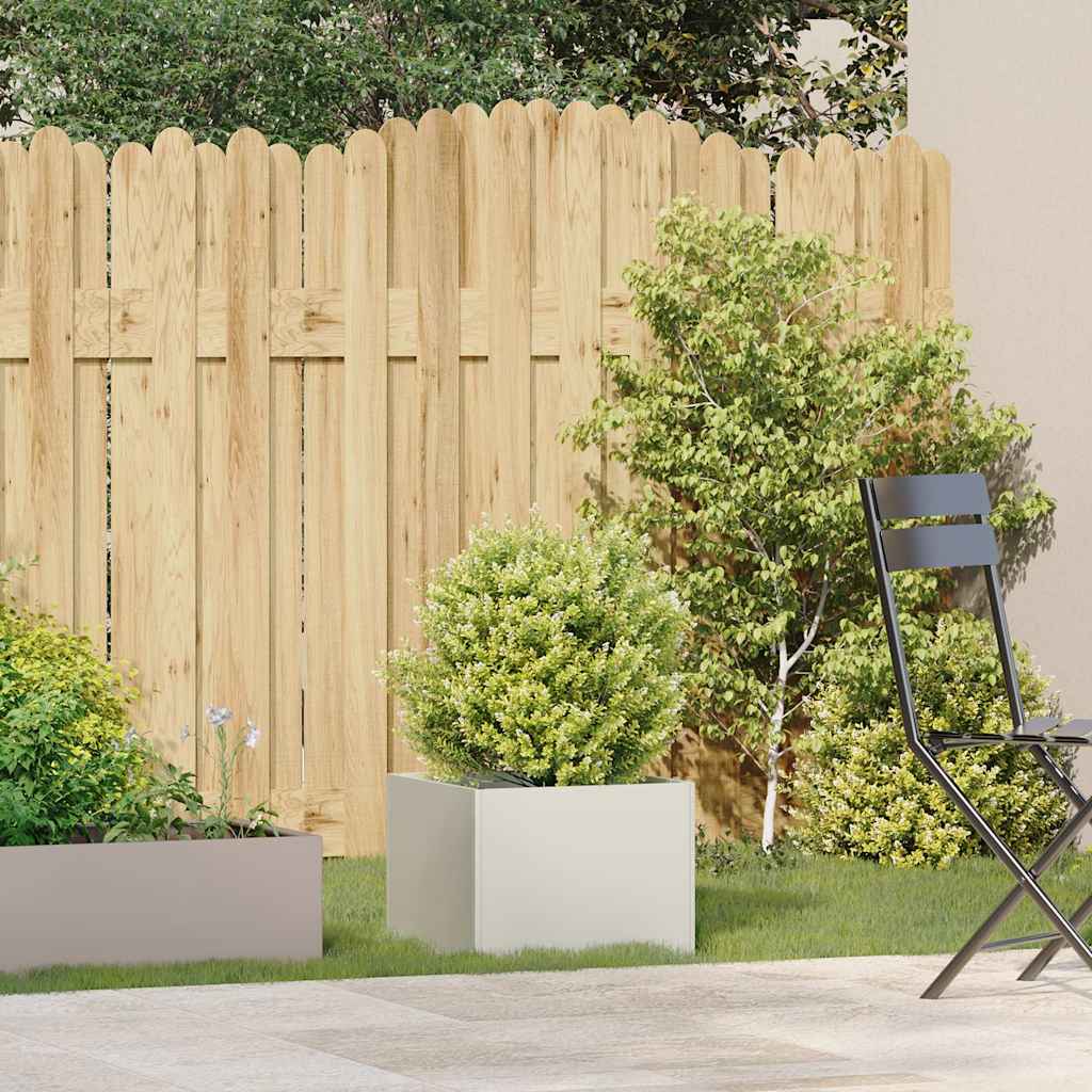 vidaXL Jardinieră alb 40x40x30 cm oțel vidaXL Jardinieră alb 40x40x30 cm oțel