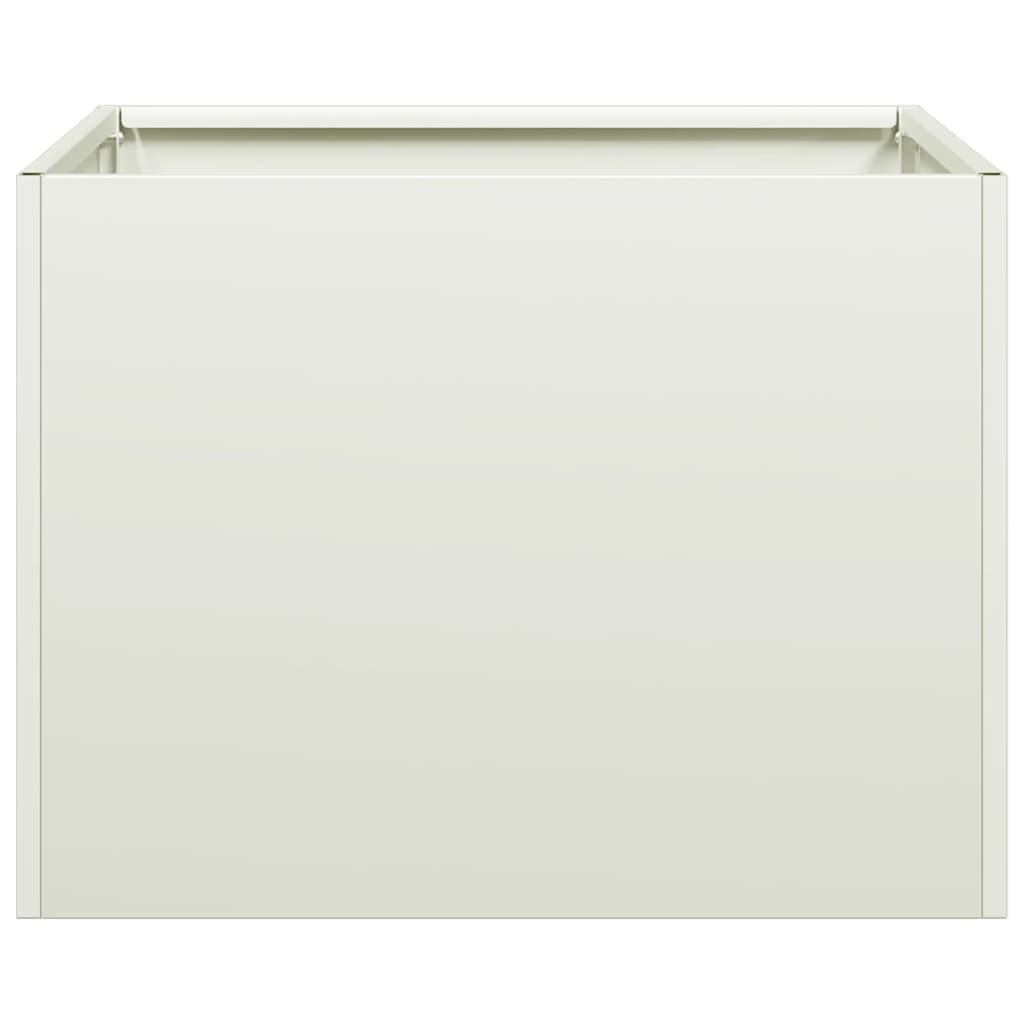vidaXL Jardinieră alb 40x40x30 cm oțel vidaXL Jardinieră alb 40x40x30 cm oțel