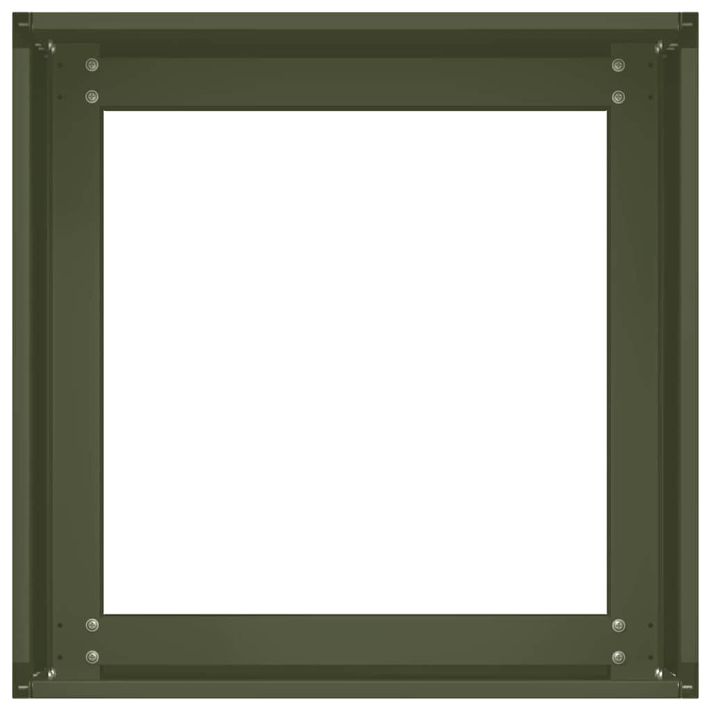 vidaXL Jardinieră verde măsline 40x40x30 cm oțel