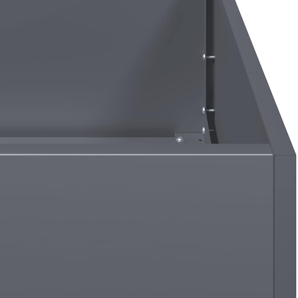 vidaXL Jardinieră Antracit 80x80x30 cm Oțel