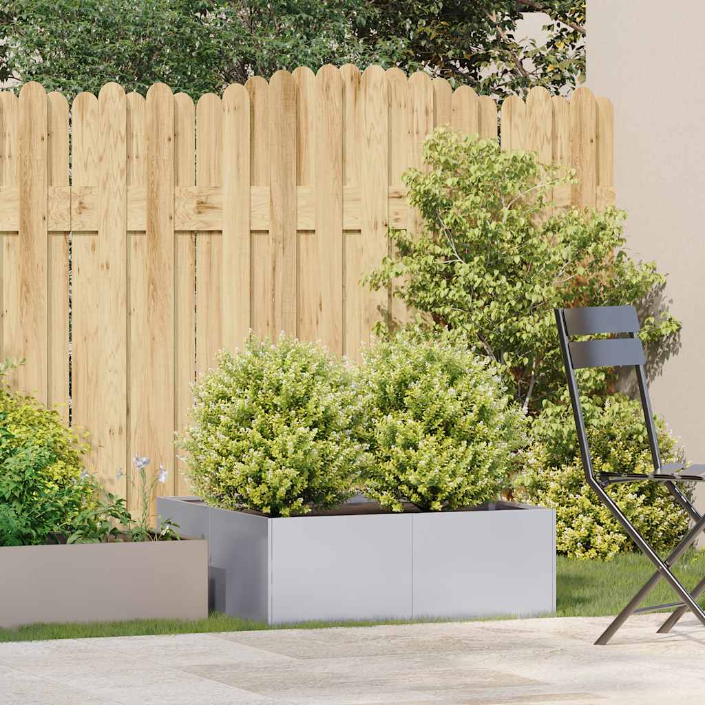 vidaXL Jardinieră 80x80x30 cm oțel galvanizat vidaXL Jardinieră 80x80x30 cm oțel galvanizat