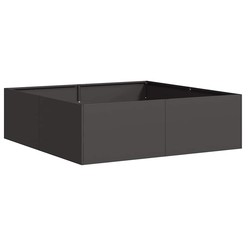 vidaXL Jardinieră Negru 100x100x30 cm Oțel vidaXL Jardinieră Negru 100x100x30 cm Oțel