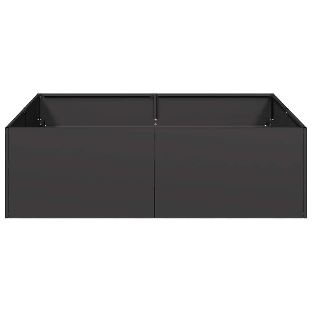 vidaXL Jardinieră Negru 100x100x30 cm Oțel vidaXL Jardinieră Negru 100x100x30 cm Oțel