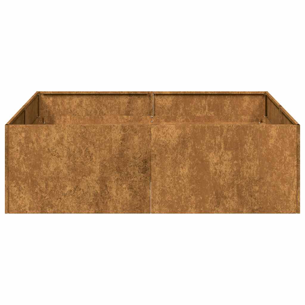 vidaXL Jardinieră Rusty 100x100x30 cm Oțel pentru intemperii vidaXL Jardinieră Rusty 100x100x30 cm Oțel pentru intemperii