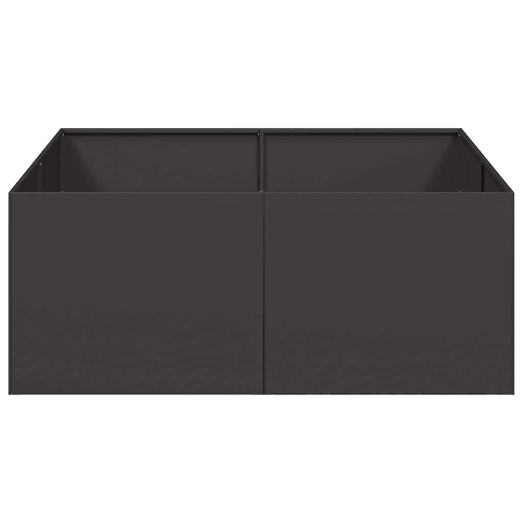 vidaXL Jardinieră Negru 100x100x40 cm Oțel vidaXL Jardinieră Negru 100x100x40 cm Oțel