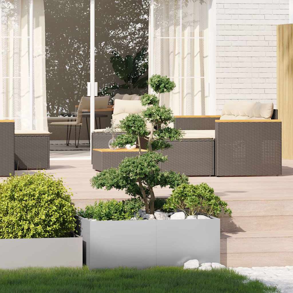 vidaXL Jardinieră 100x100x40 cm oțel galvanizat vidaXL Jardinieră 100x100x40 cm oțel galvanizat