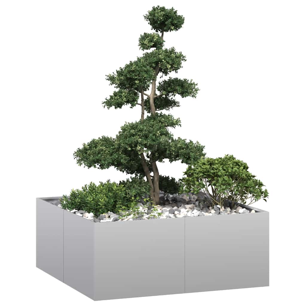 vidaXL Jardinieră 100x100x40 cm oțel galvanizat vidaXL Jardinieră 100x100x40 cm oțel galvanizat