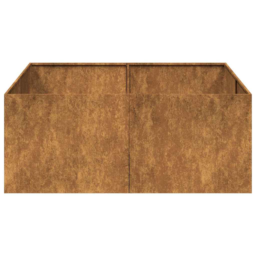 vidaXL Jardinieră Rusty 100x100x40 cm Oțel pentru intemperii vidaXL Jardinieră Rusty 100x100x40 cm Oțel pentru intemperii