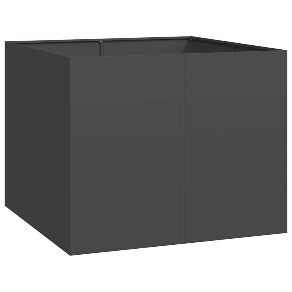 vidaXL Jardinieră Negru 100x100x80 cm Oțel vidaXL Jardinieră Negru 100x100x80 cm Oțel