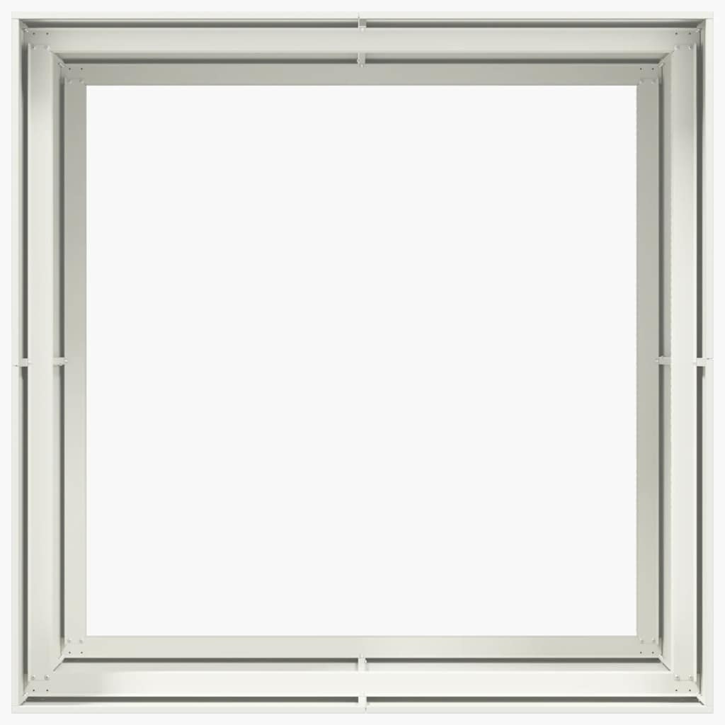 vidaXL Jardinieră alb 100x100x80 cm oțel vidaXL Jardinieră alb 100x100x80 cm oțel