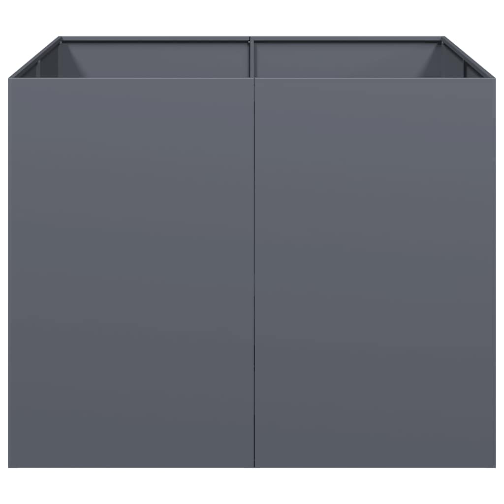 vidaXL Jardinieră Antracit 100x100x80 cm Oțel vidaXL Jardinieră Antracit 100x100x80 cm Oțel