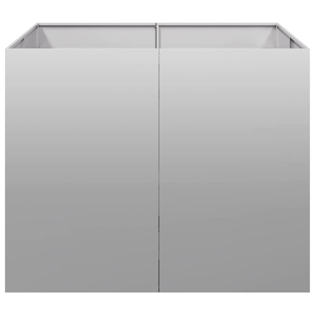 vidaXL Jardinieră 100x100x80 cm oțel galvanizat vidaXL Jardinieră 100x100x80 cm oțel galvanizat